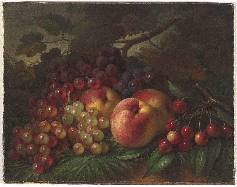 Peaches, Grapes and Cherries - George Henry Hall