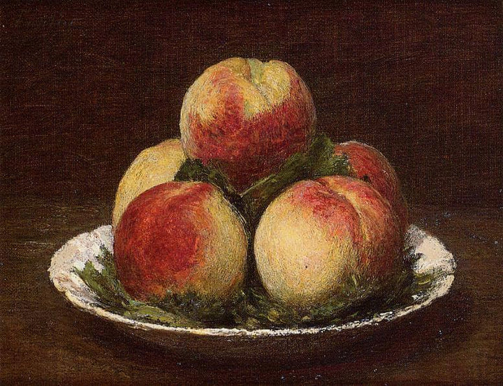 Peaches by Henri Fantin-Latour — hand-painted botanical oil painting reproduction on canvas