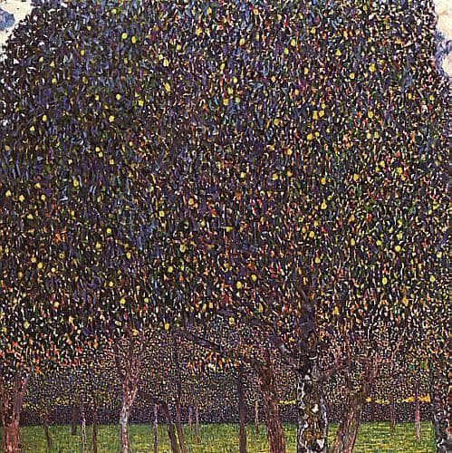 Pear Tree by Gustav Klimt — hand-painted botanical oil painting reproduction on canvas