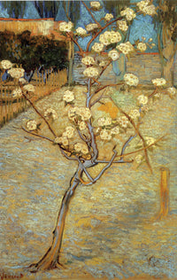Pear Tree in Blossom by Vincent van Gogh — hand-painted botanical oil painting reproduction on canvas