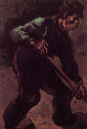 Peasant Digging by Vincent van Gogh — male oil painting wall art, Realism