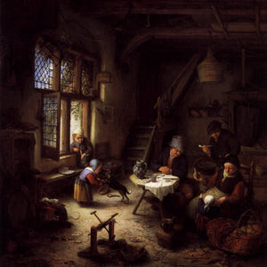 Peasant Family in a Cottage Interior