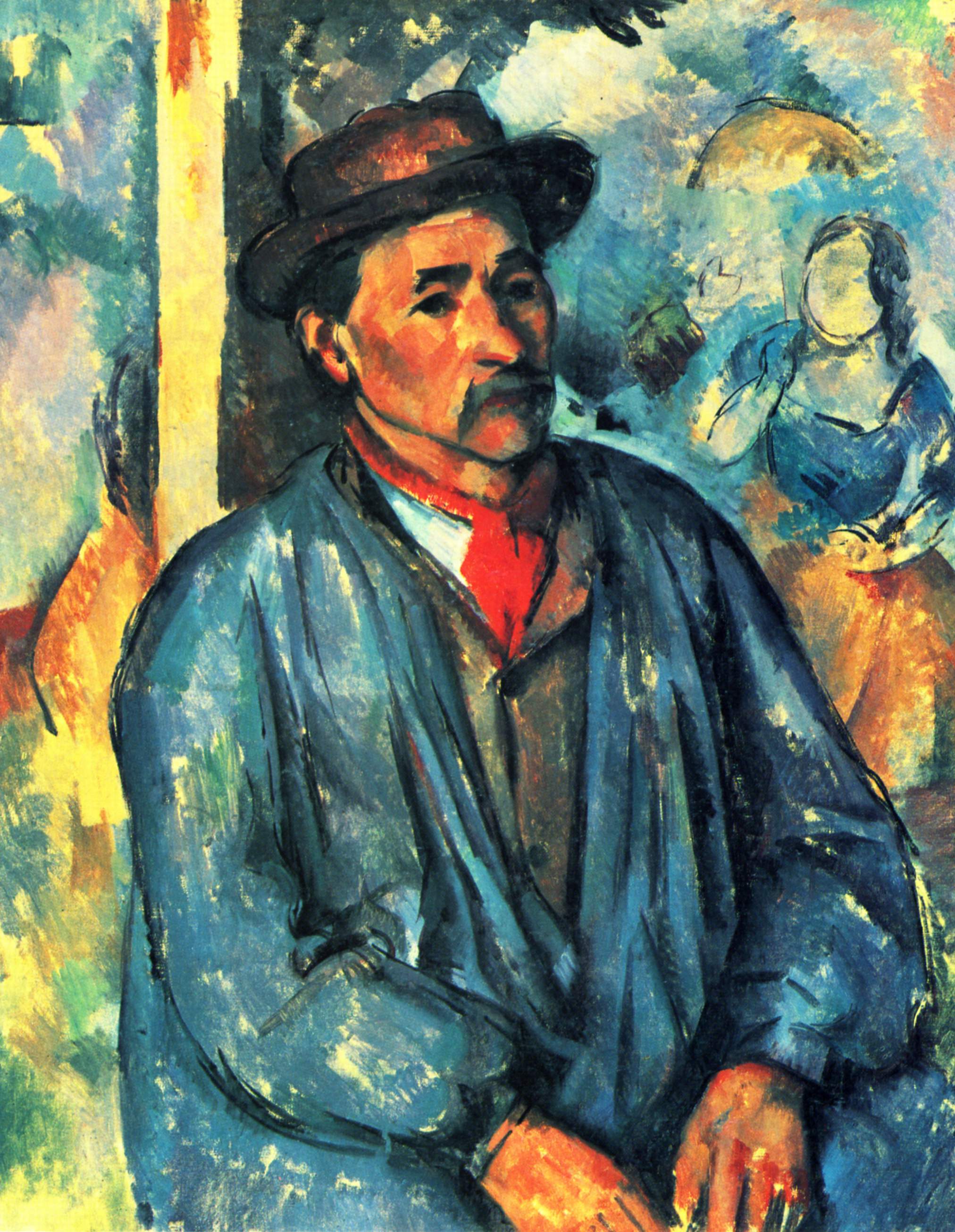 Peasant in a Blue Smock - Paul Cezanne