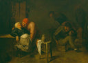 Peasant Inn by Adriaen Brouwer — hand-painted portrait oil painting reproduction on canvas