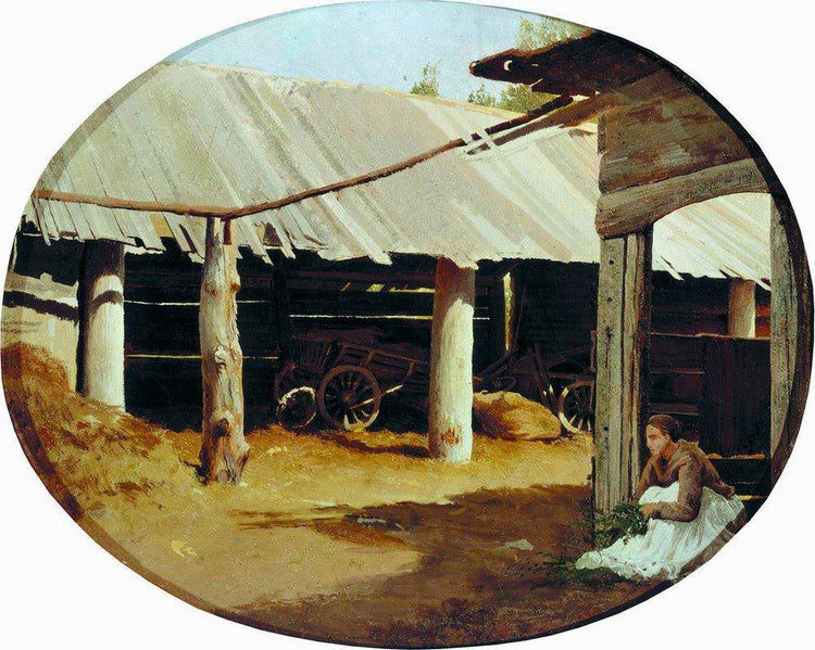 Peasant's Courtyard - Fyodor Vasilyev