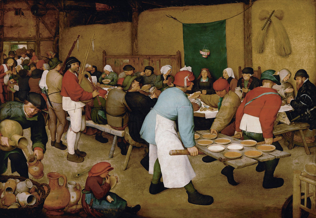 Peasant Wedding by Pieter Bruegel the Elder — hand-painted landscape oil painting reproduction on canvas