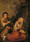 Peasant Woman and a Boy by Bartolome Esteban Murillo — male oil painting wall art, Baroque