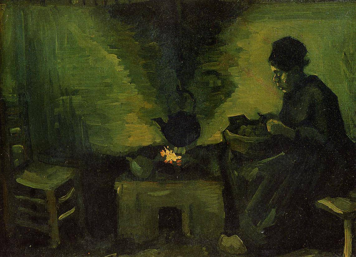 Peasant Woman by the Hearth - Vincent van Gogh