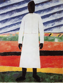 Peasant Woman by Kazimir Malevich — shapes oil painting wall art, Cubo Futurism