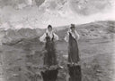 Peasant women in the backlight by Francesco Paolo Michetti — rural oil painting wall art, Realism