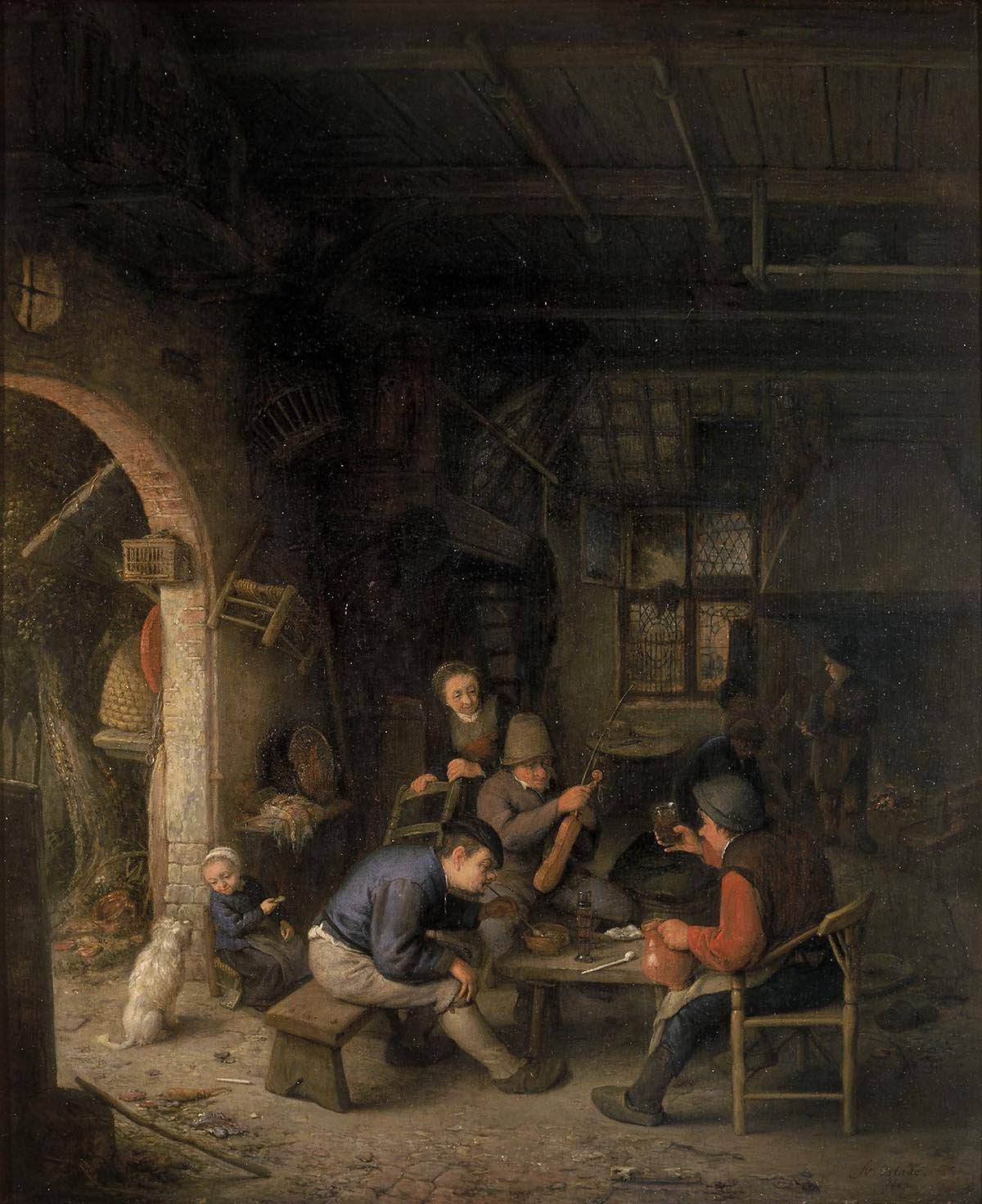 Peasants in an Inn - Adriaen van Ostade