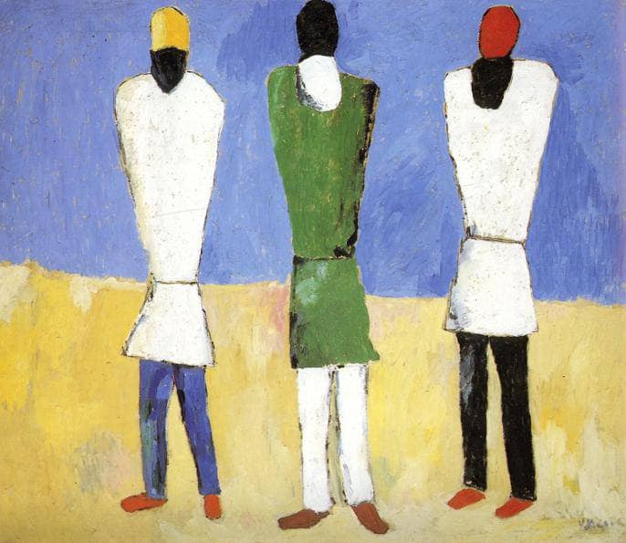 Peasants by Kazimir Malevich — hand-painted abstract oil painting reproduction on canvas