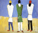 Peasants by Kazimir Malevich — shapes oil painting wall art