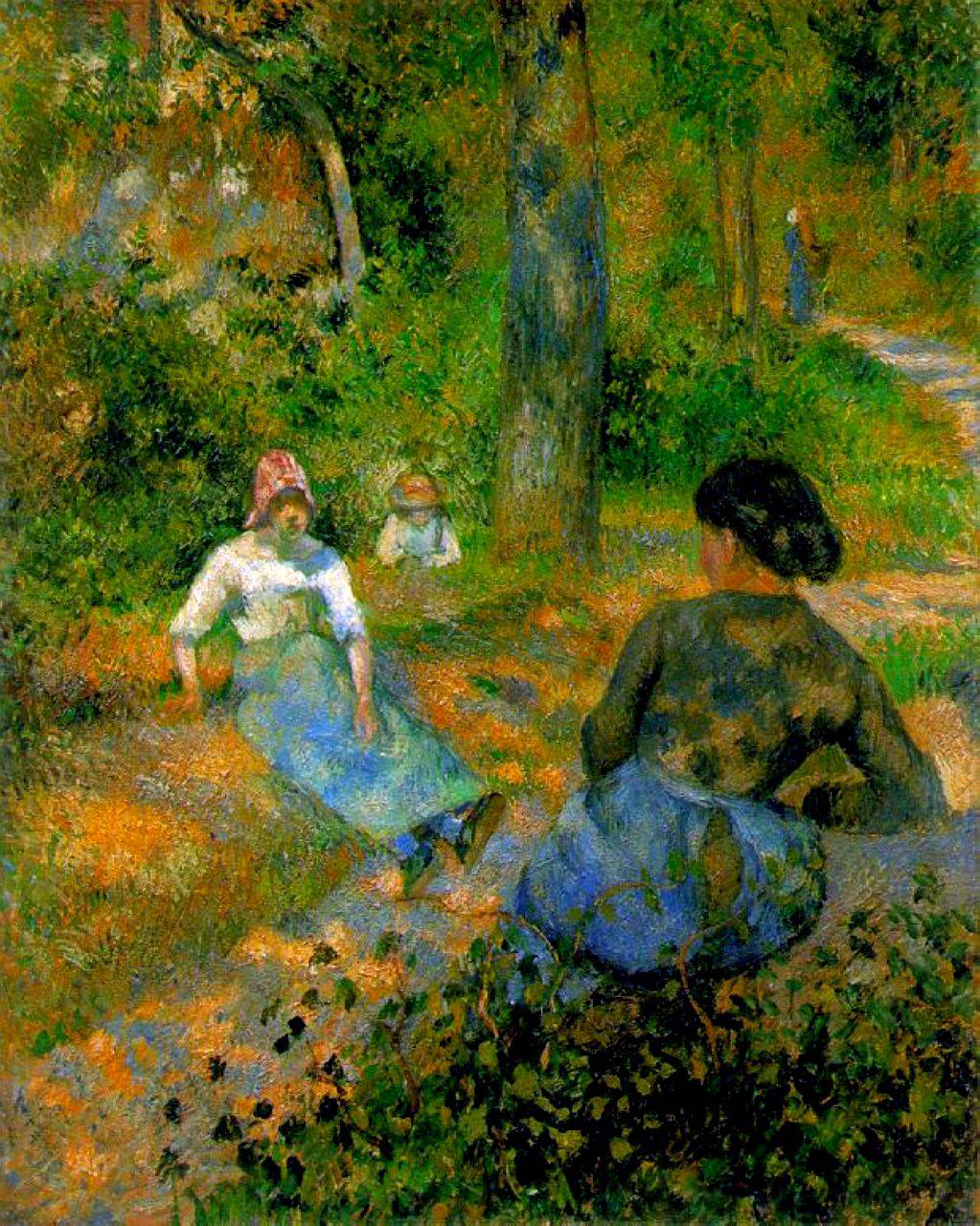 Peasants Resting - Camille Pissarro