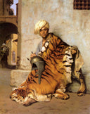 Pelt Merchant of Cairo by Jean-Leon Gerome — hand-painted animal oil painting reproduction on canvas