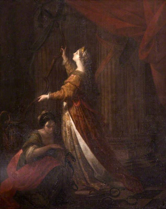 Penelope Taking Down the Bow of Ulysses - Angelica Kauffman