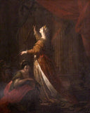 Penelope Taking Down the Bow of Ulysses by Angelica Kauffman — female oil painting wall art, Neoclassicism