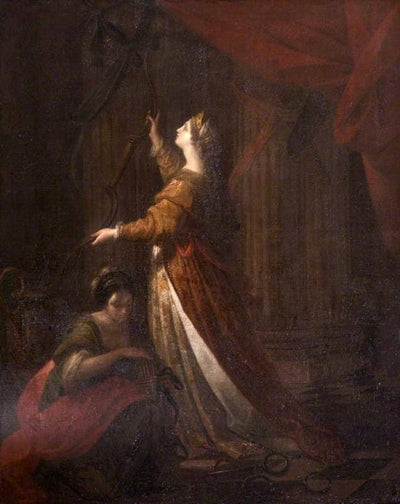 Penelope Taking Down the Bow of Ulysses in study