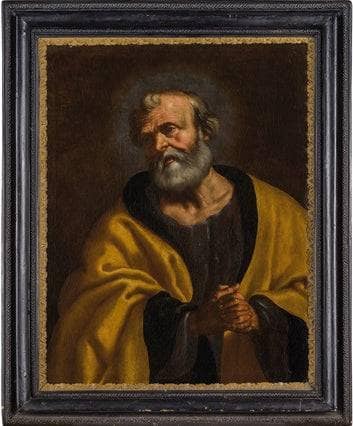 Penitent Saint Peter by Dirck van Baburen — hand-painted portrait oil painting reproduction on canvas