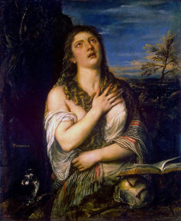 Penitent St. Mary Magdalene by Titian — hand-painted cultural oil painting reproduction on canvas