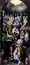 Pentecost by El Greco, religion oil painting wall art, Mannerism Late Renaissance