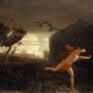 Pentheus pursued by the Maenads