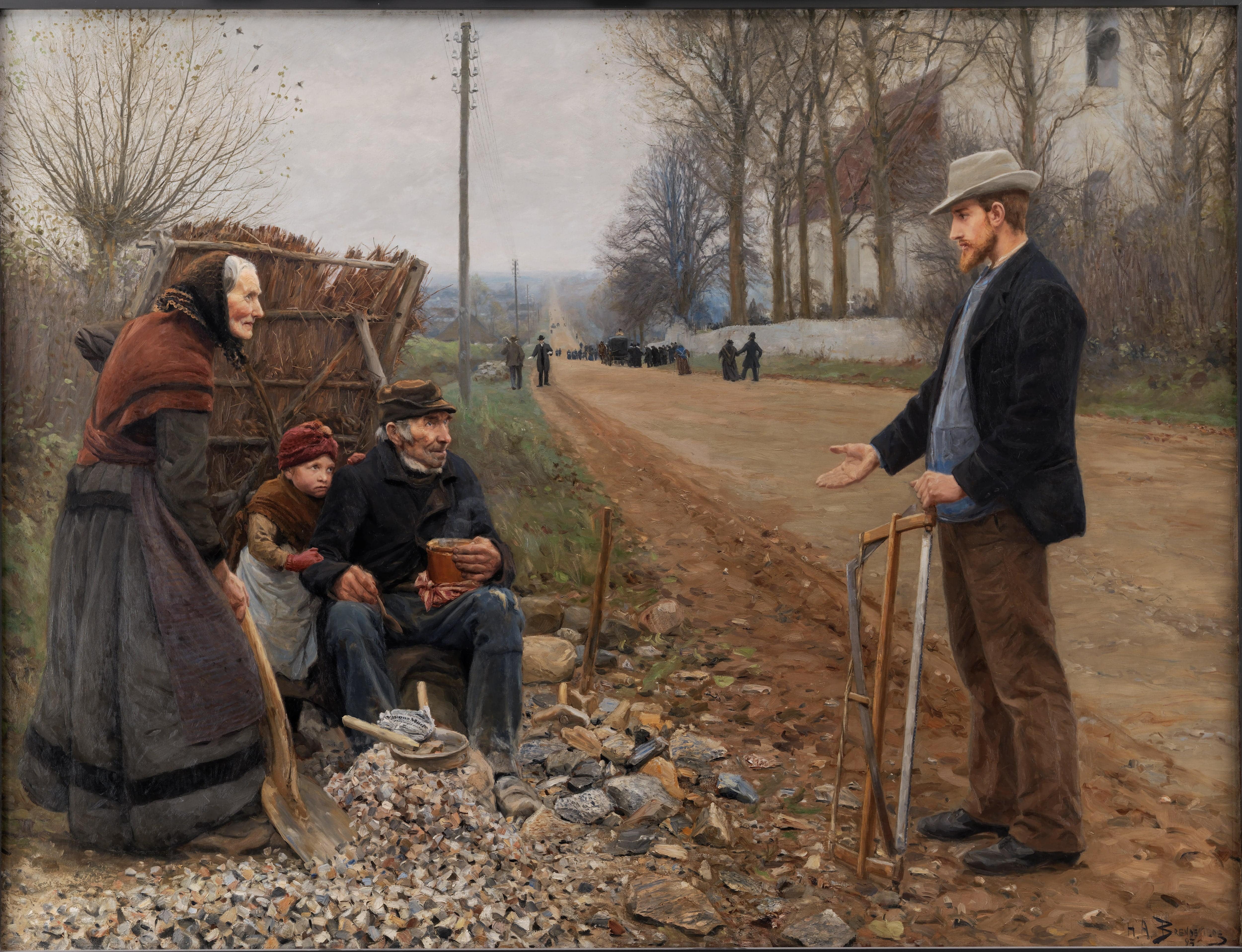 People by a Road - Hans Andersen Brendekilde