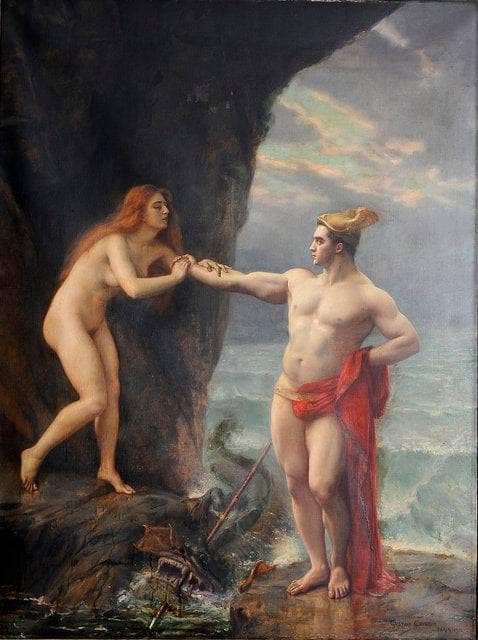Persée Délivrant Andromède by Gustave-Claude-Etienne Courtois — hand-painted cultural oil painting reproduction on canvas