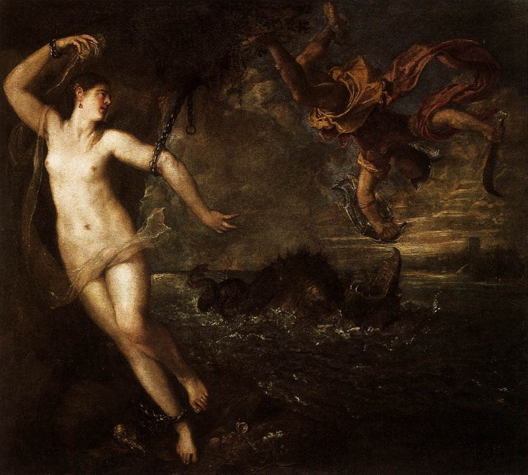 Perseus and Andromeda by Titian — hand-painted cultural oil painting reproduction on canvas