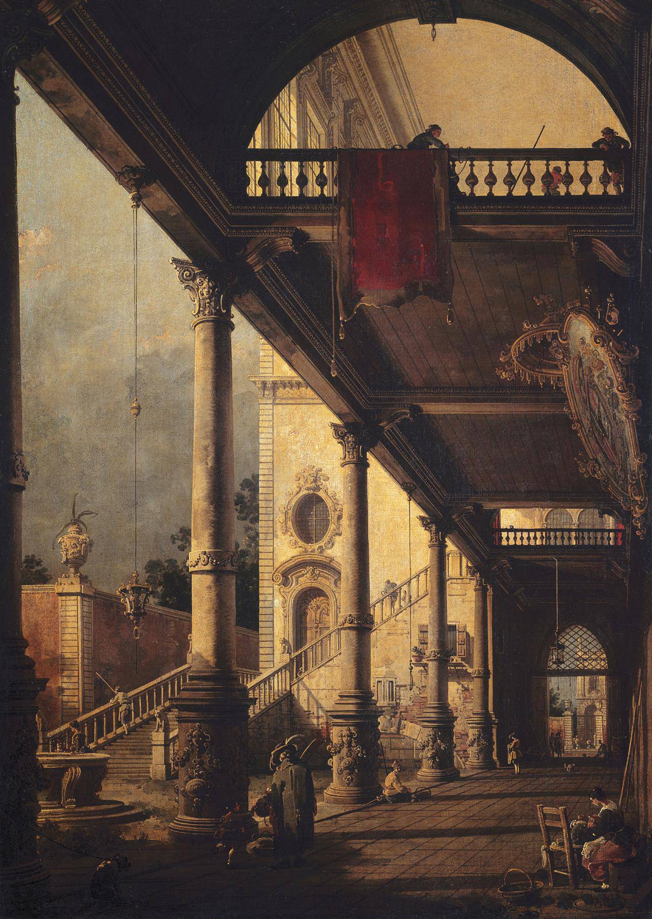 Perspective with a Portico - Canaletto