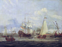 Peter Der Große Inspiziert Ein Schiff Bei Amsterdam by Abraham Storck — ships oil painting wall art, Baroque