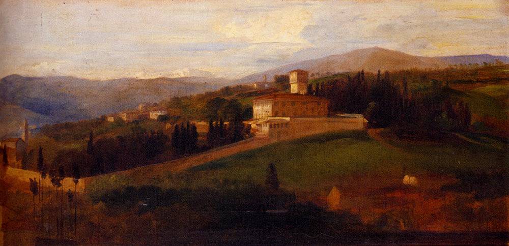 Petraia by George Frederick Watts, hand-painted landscape oil painting reproduction on canvas