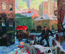 Petrograd on February by Boris Kustodiev — hand-painted cultural oil painting reproduction on canvas