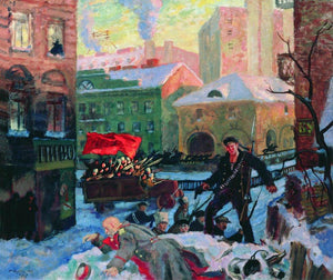 Petrograd on February - Boris Kustodiev