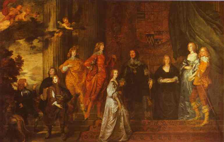 Philip, 4th Earl of Pembroke and His Family by Anthony van Dyck — hand-painted cultural oil painting reproduction on canvas