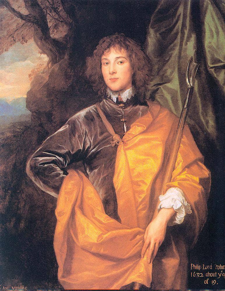 Philip, Fourth Lord Wharton by Anthony van Dyck — hand-painted portrait oil painting reproduction on canvas