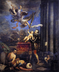 Philip II Offering Don Fernando to Victory by Titian — hand-painted cultural oil painting reproduction on canvas