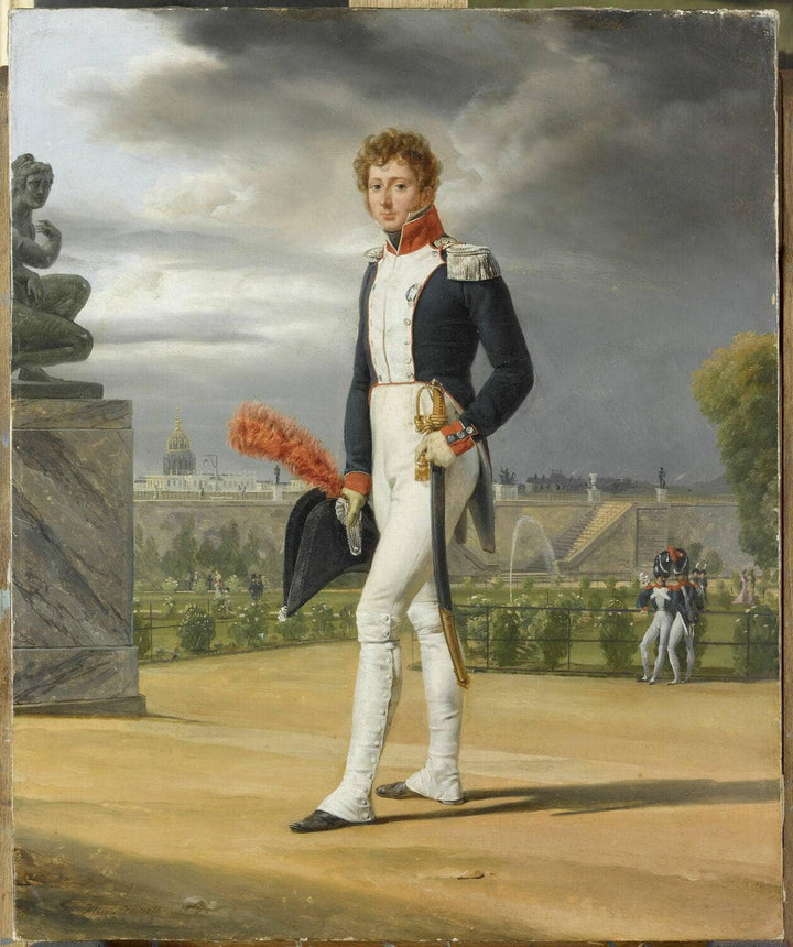 Philippe Lenoir (1785-1867), collector, friend of the artist by Horace Vernet — hand-painted portrait oil painting reproduction on canvas