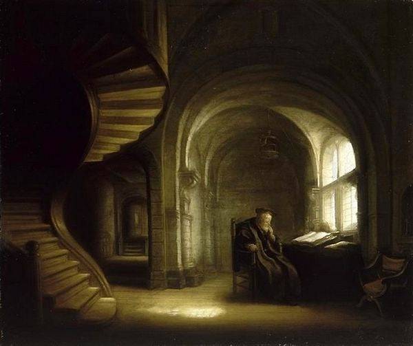 Philosopher with an Open Book - Salomon Koninck