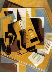 Photograph of The Guitar by Juan Gris — hand-painted abstract oil painting reproduction on canvas