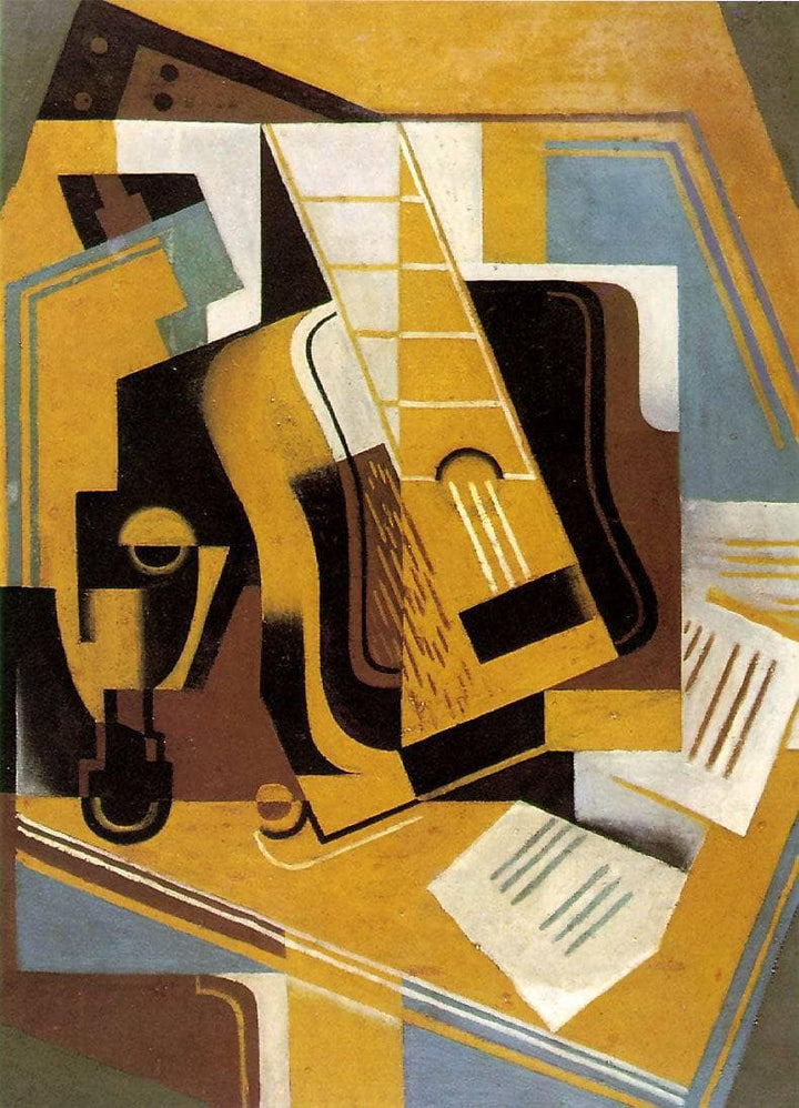 Photograph of The Guitar by Juan Gris — hand-painted abstract oil painting reproduction on canvas
