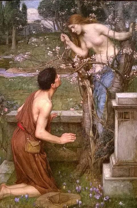 Phyllis and Demophoön by John William Waterhouse — hand-painted cultural oil painting reproduction on canvas