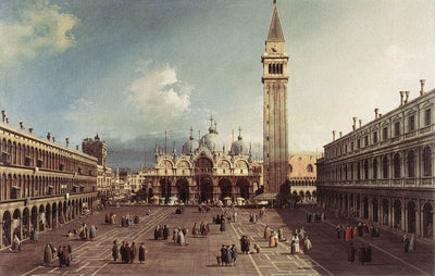 Piazza San Marco with the Basilica in study