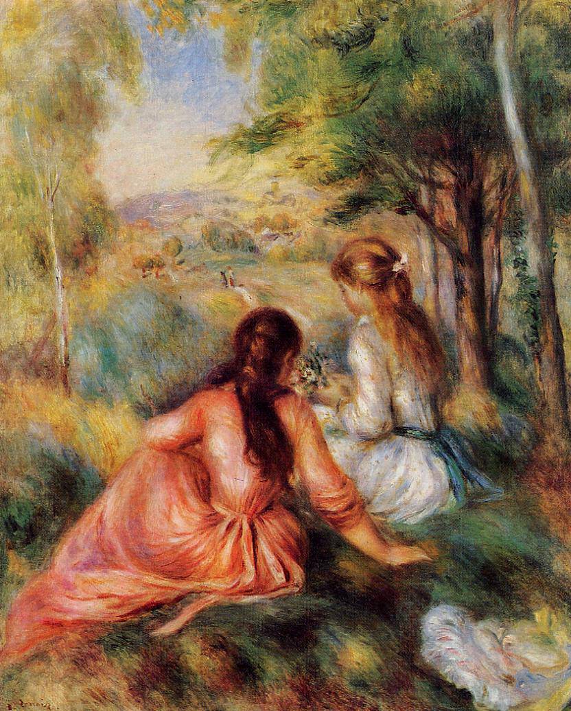 Picking Flowers (In the Field) - Pierre-Auguste Renoir