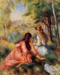 Picking Flowers (In the Field) by Pierre-Auguste Renoir — hand-painted cultural oil painting reproduction on canvas