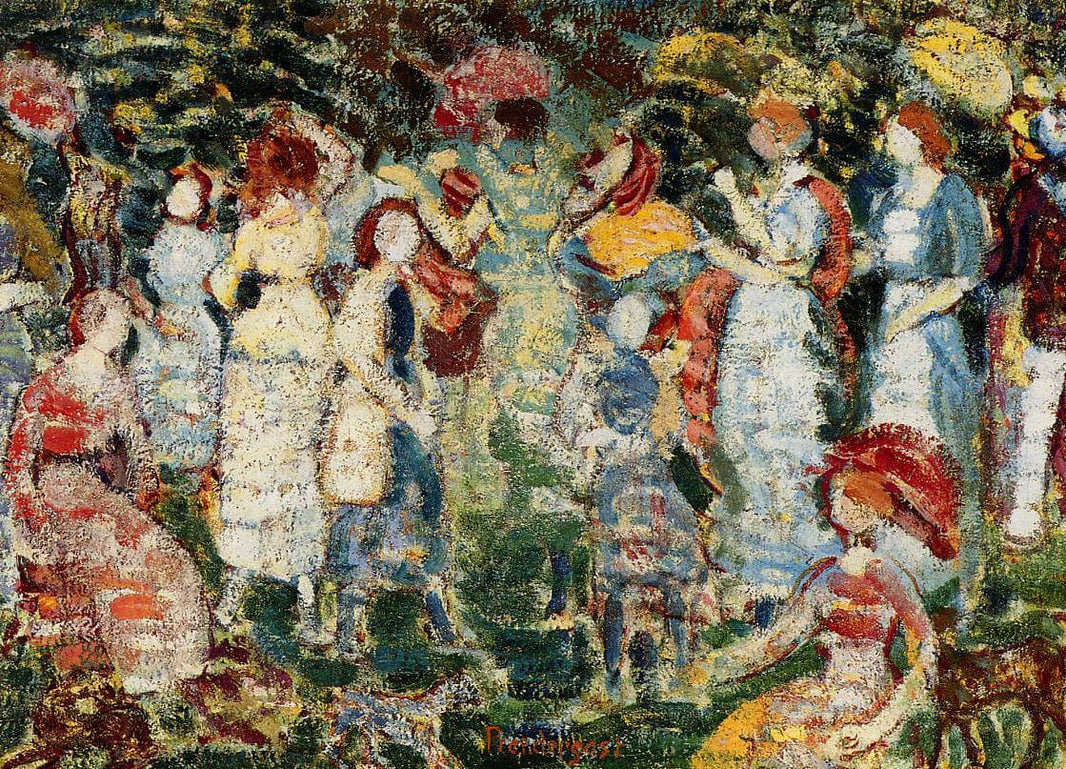 Picnic Grove by Maurice Prendergast — hand-painted botanical oil painting reproduction on canvas