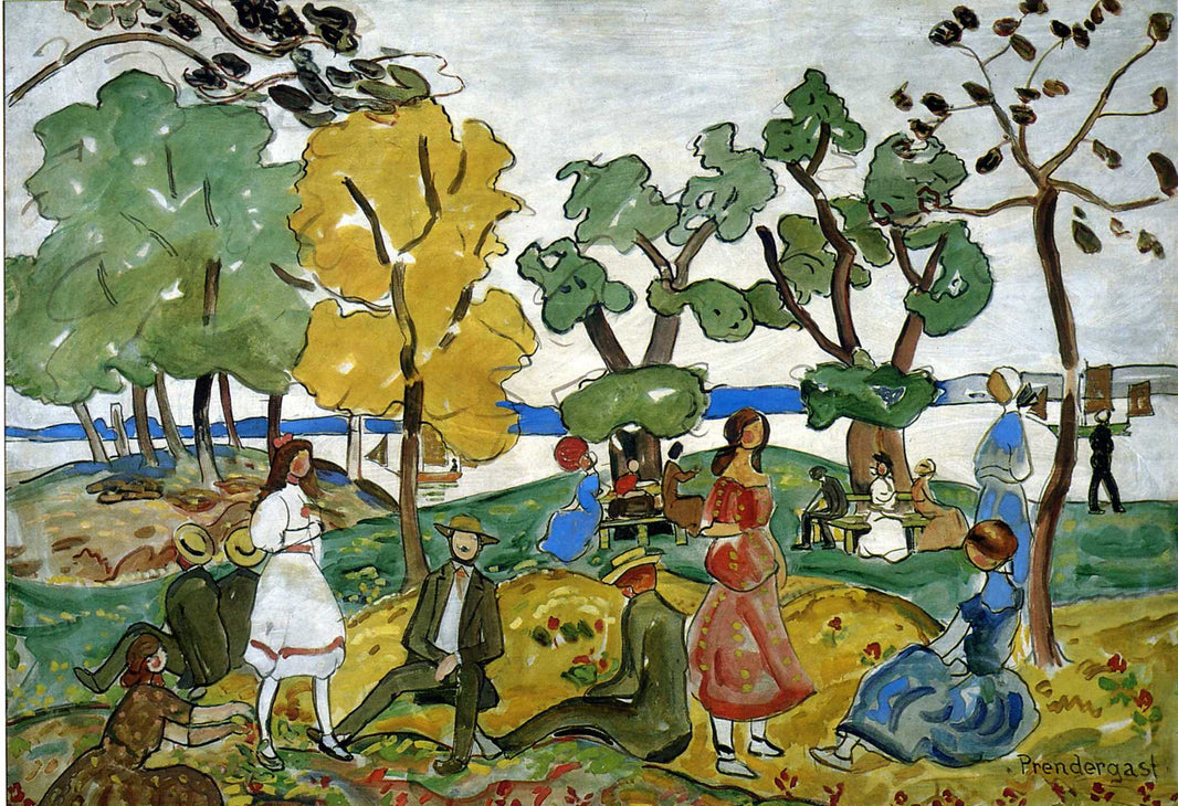 Picnic by Maurice Prendergast — hand-painted abstract oil painting reproduction on canvas