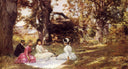 Picnic Under The Trees by Julius LeBlanc Stewart — male oil painting wall art, Impressionism