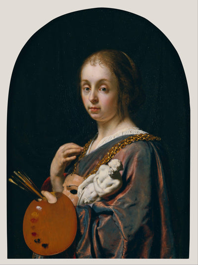 Pictura (an Allegory of Painting) by Frans van Mieris the Elder — oil painting reproduction
