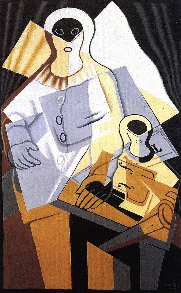Pierrot by Juan Gris — hand-painted abstract oil painting reproduction on canvas